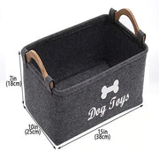 Felt Pet Toy Box Storage Basket Storage Bag