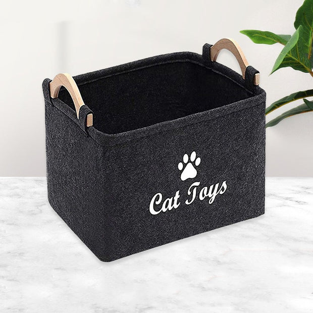 Felt Pet Toy Box Storage Basket Storage Bag