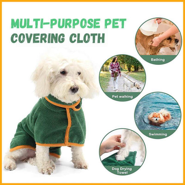 Cozy Microfiber Pet Bathrobe